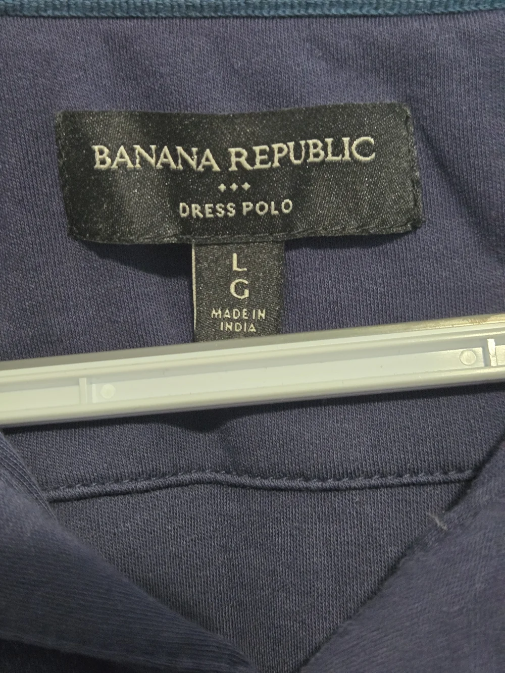 Banana Republic Dress Polo Shirt Men’s Large Blue Short Sleeve Casual Golf Shirt - Picture 2 of 4